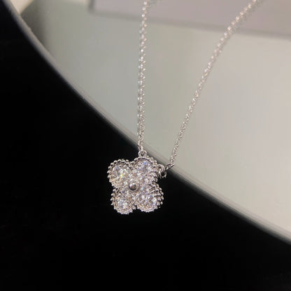[⭐⭐JeweliWhal]CLOVER 15MM DIAMANT-EINZELBLUMEN-HALSKETTE
