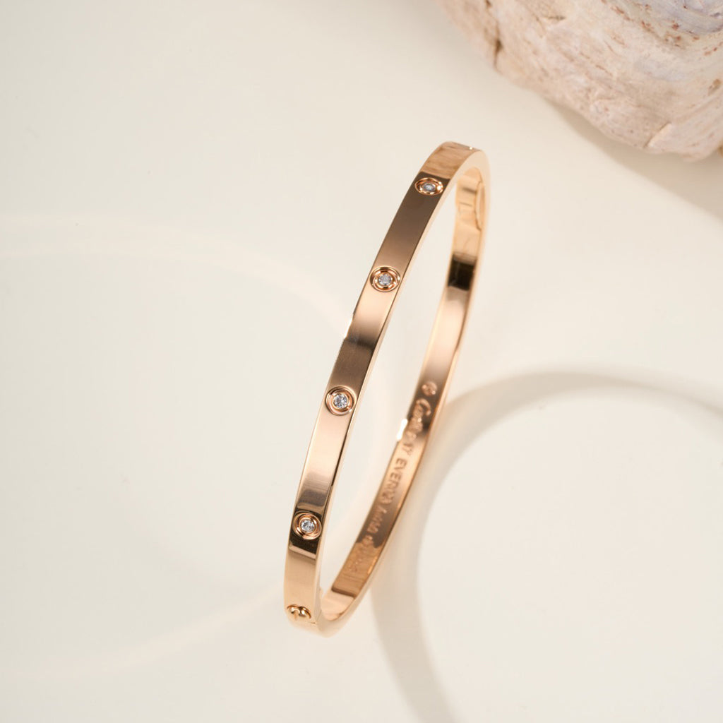[⭐⭐JeweliWhal]LOVE BRACELET 3.65MM 10 DIAMONDS