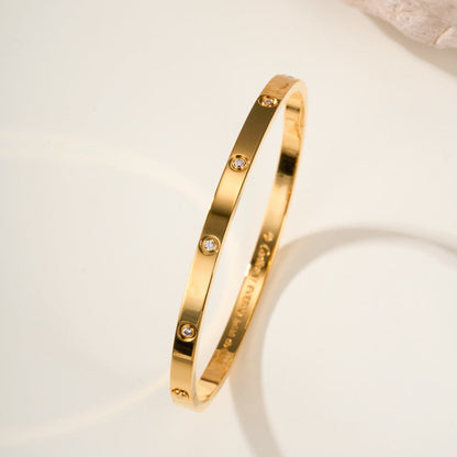 [⭐⭐JeweliWhal]LOVE BRACELET 3.65MM 10 DIAMONDS