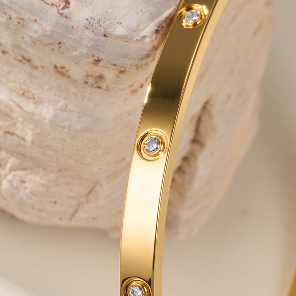 [⭐⭐JeweliWhal]LOVE BRACELET 3.65MM 10 DIAMONDS