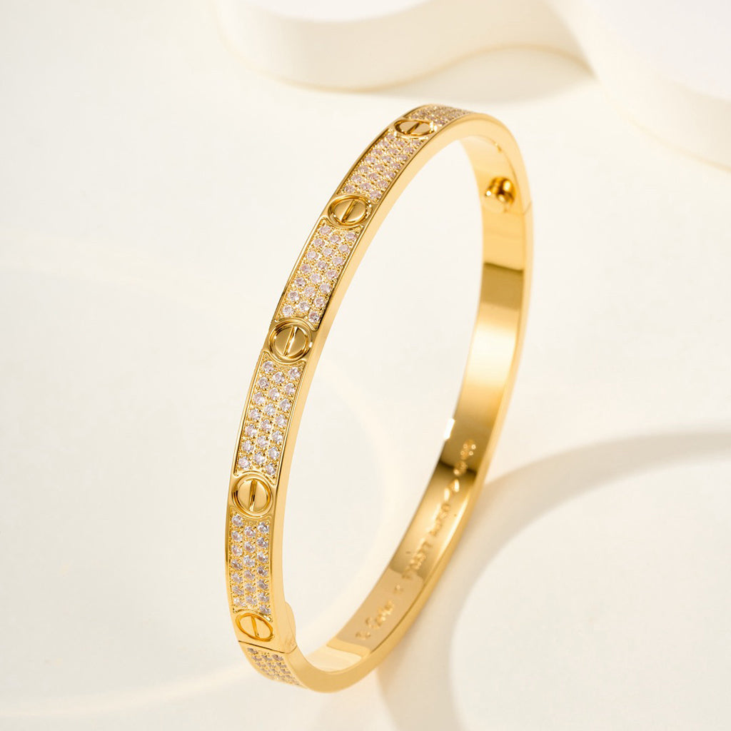 [⭐⭐JeweliWhal]LIEBESARMBAND 4,8 MM MIT DIAMANT-PAVÉ
