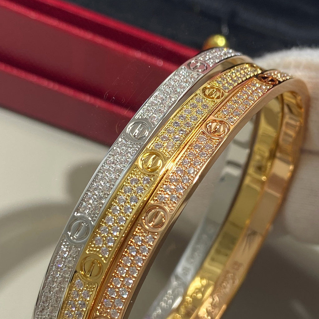 [⭐⭐JeweliWhal]LOVE BRACELET 3.65MM DIAMOND-PAVED