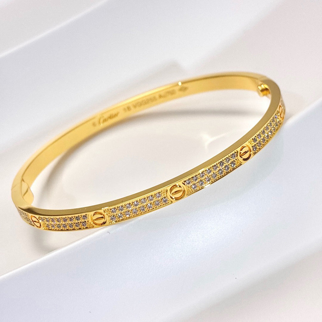 [⭐⭐JeweliWhal]LOVE BRACELET 3.65MM DIAMOND-PAVED