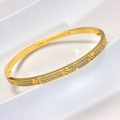 [⭐⭐JeweliWhal]LOVE BRACELET 3.65MM DIAMOND-PAVED