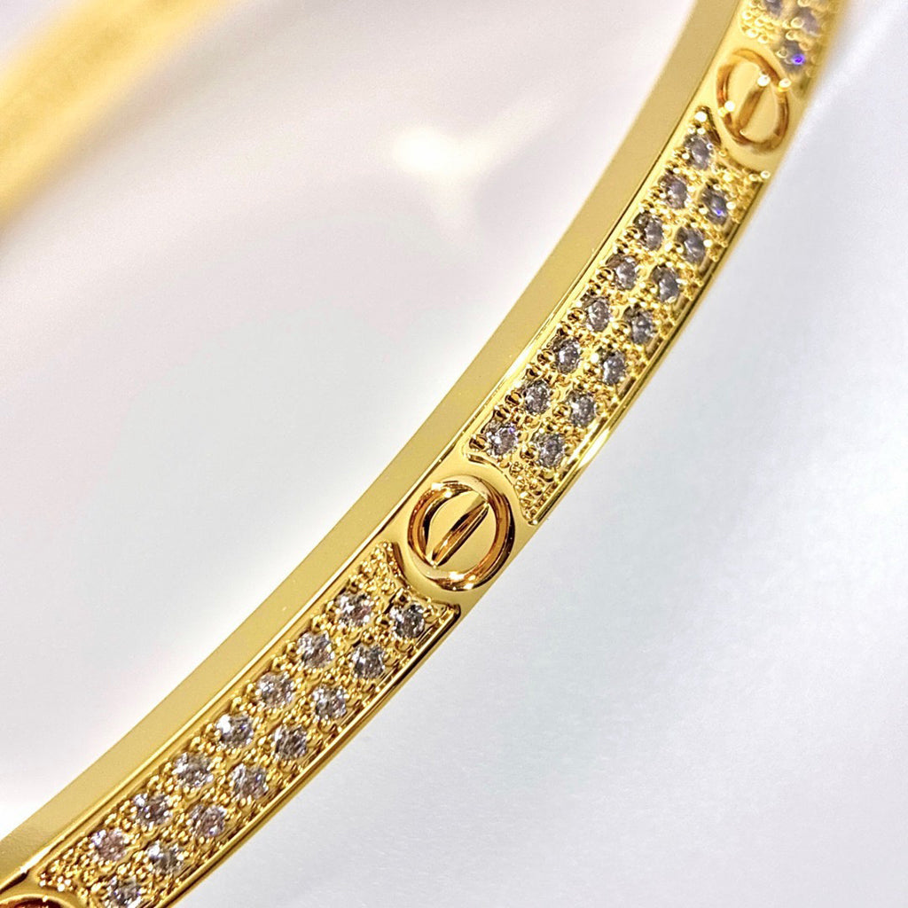 [⭐⭐JeweliWhal]LOVE BRACELET 3.65MM DIAMOND-PAVED