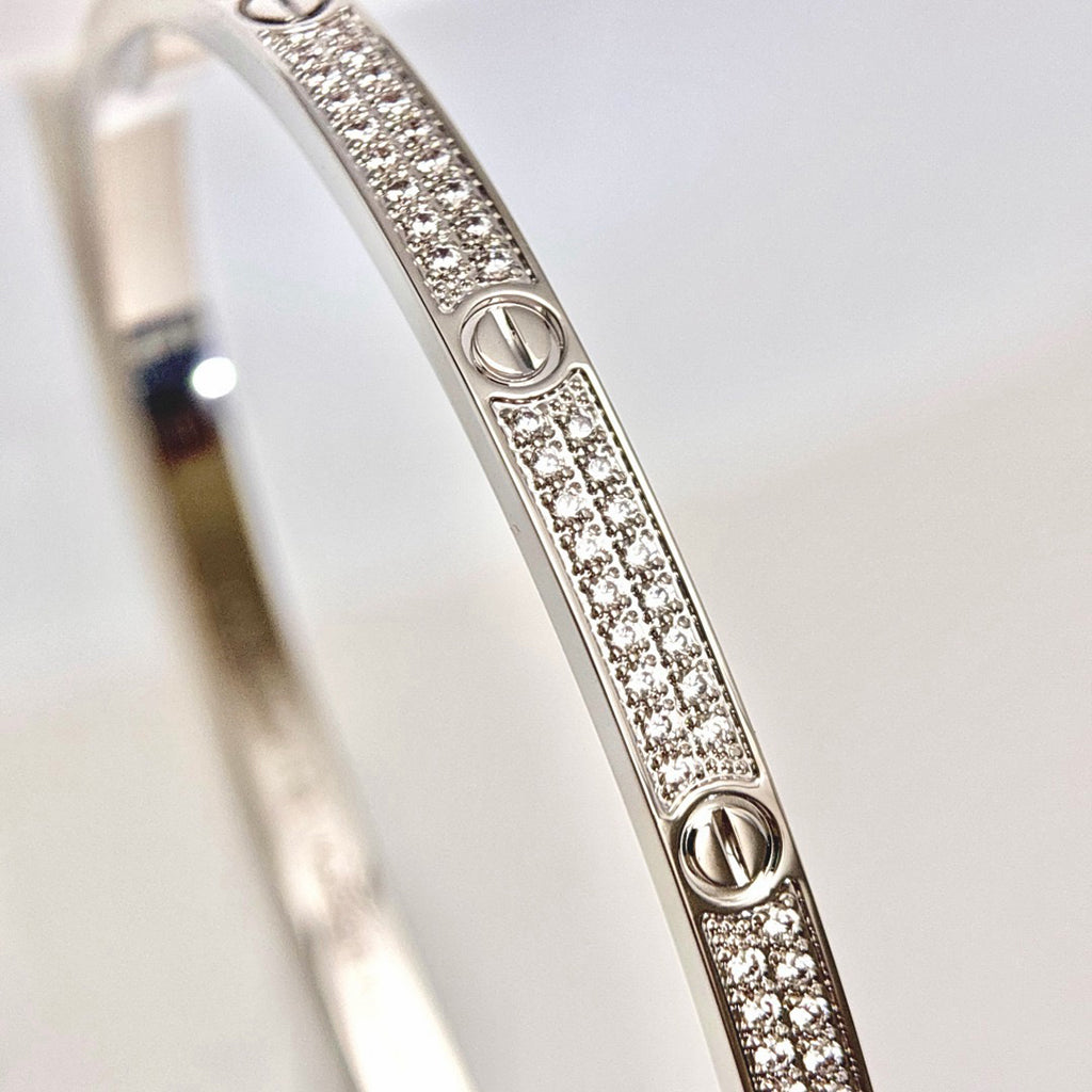 [⭐⭐JeweliWhal]LOVE BRACELET 3.65MM DIAMOND-PAVED