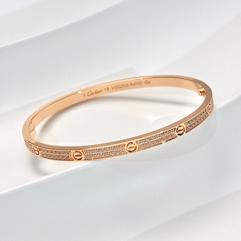 [⭐⭐JeweliWhal]LOVE BRACELET 3.65MM DIAMOND-PAVED
