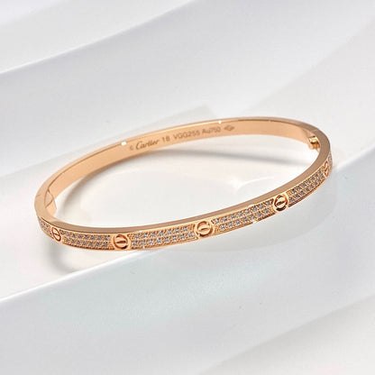 [⭐⭐JeweliWhal]LOVE BRACELET 3.65MM DIAMOND-PAVED