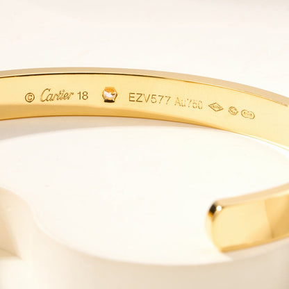 [⭐⭐JeweliWhal]LOVE BRACELET 6.1MM 1 DIAMOND OPEN CUFF