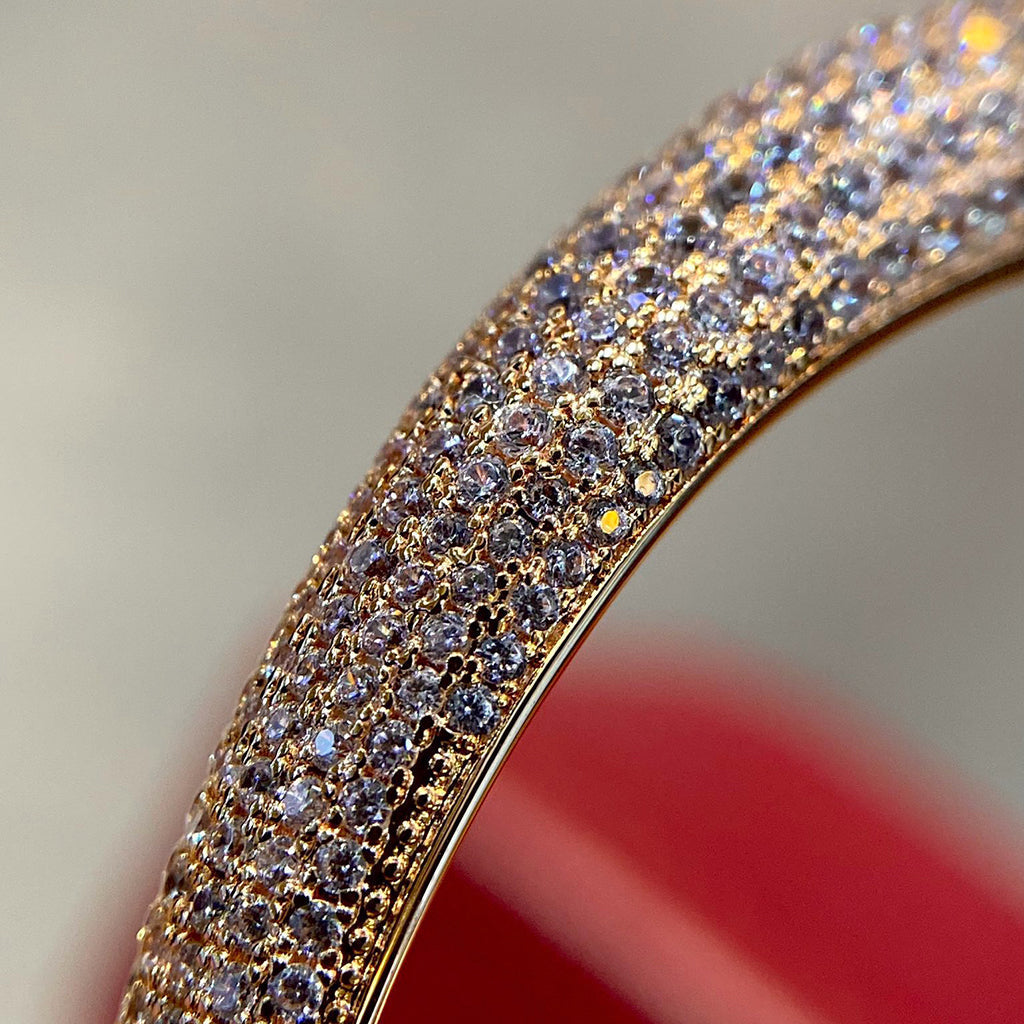 [⭐⭐JeweliWhal]PANTHERE HALF DIAMOND OPEN BRACELET