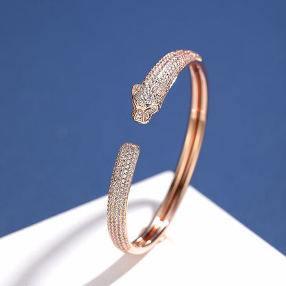 [⭐⭐JeweliWhal]PANTHERE FULL DIAMOND OPEN BRACELET