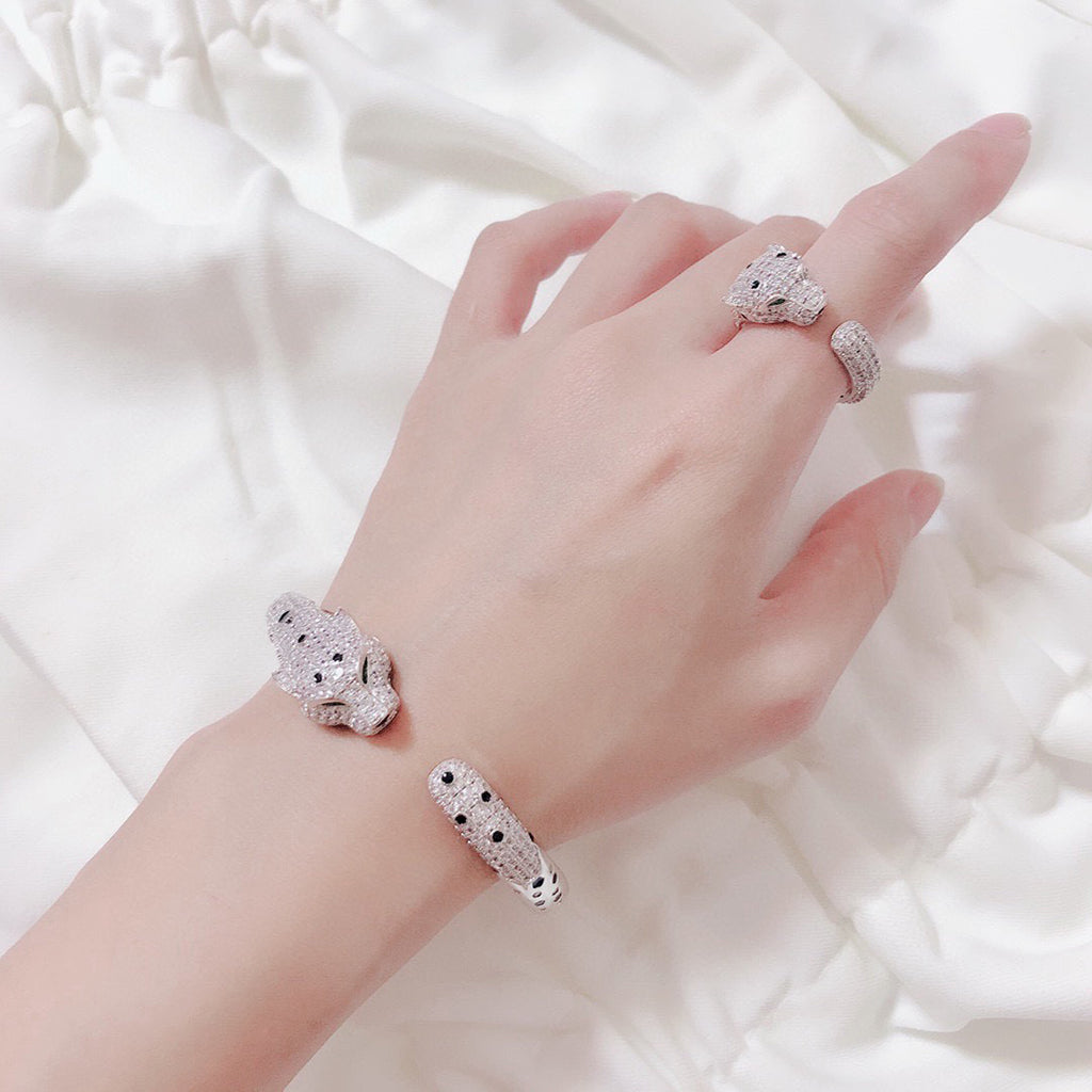 [⭐⭐JeweliWhal]PANTHERE BIG BRACELET DIAMONDS