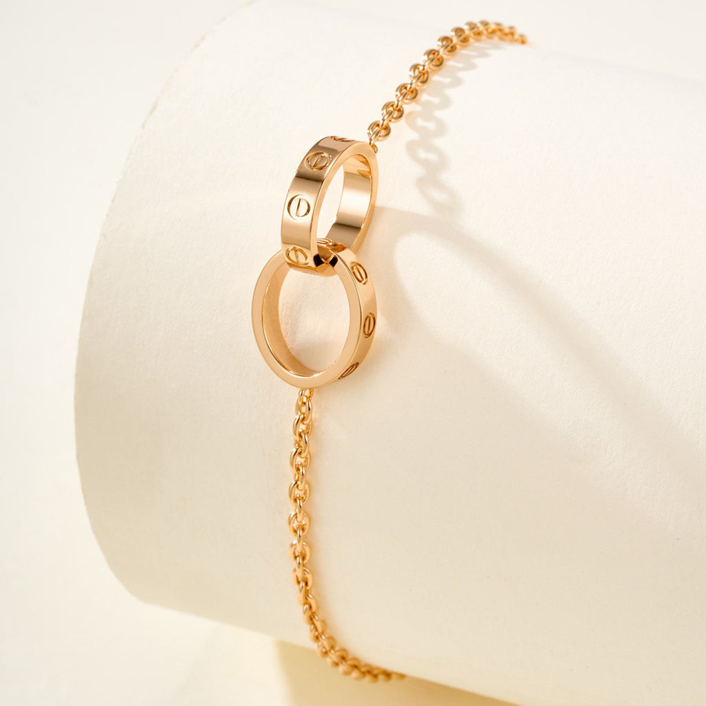 [⭐⭐JeweliWhal]LOVE BRACELET DOUBLE RING