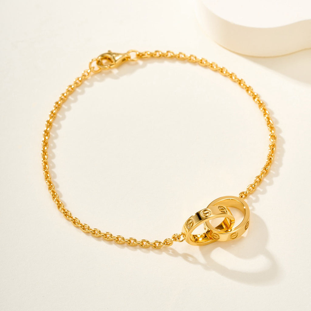 [⭐⭐JeweliWhal]LOVE BRACELET DOUBLE RING
