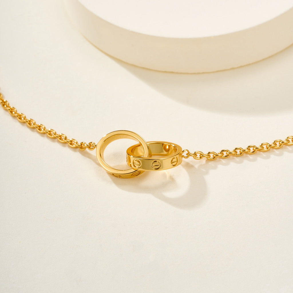 [⭐⭐JeweliWhal]LOVE BRACELET DOUBLE RING