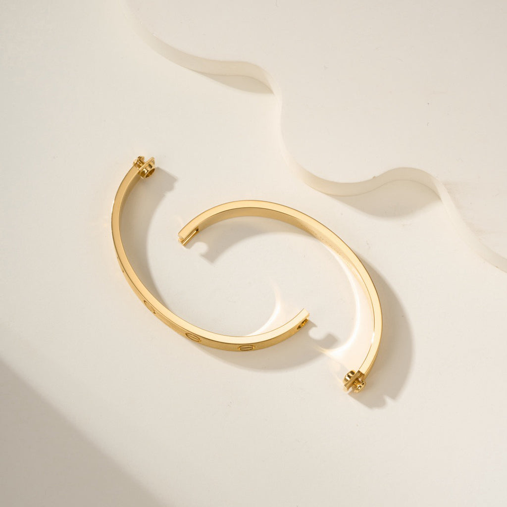 [⭐⭐JeweliWhal]LIEBESARMBAND 6,1 MM GEBÜRSTET