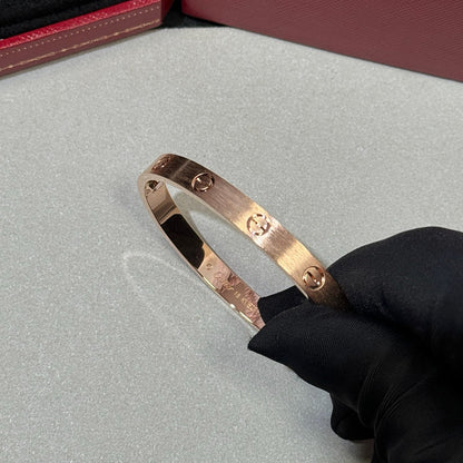 [⭐⭐JeweliWhal]LIEBESARMBAND 6,1 MM GEBÜRSTET