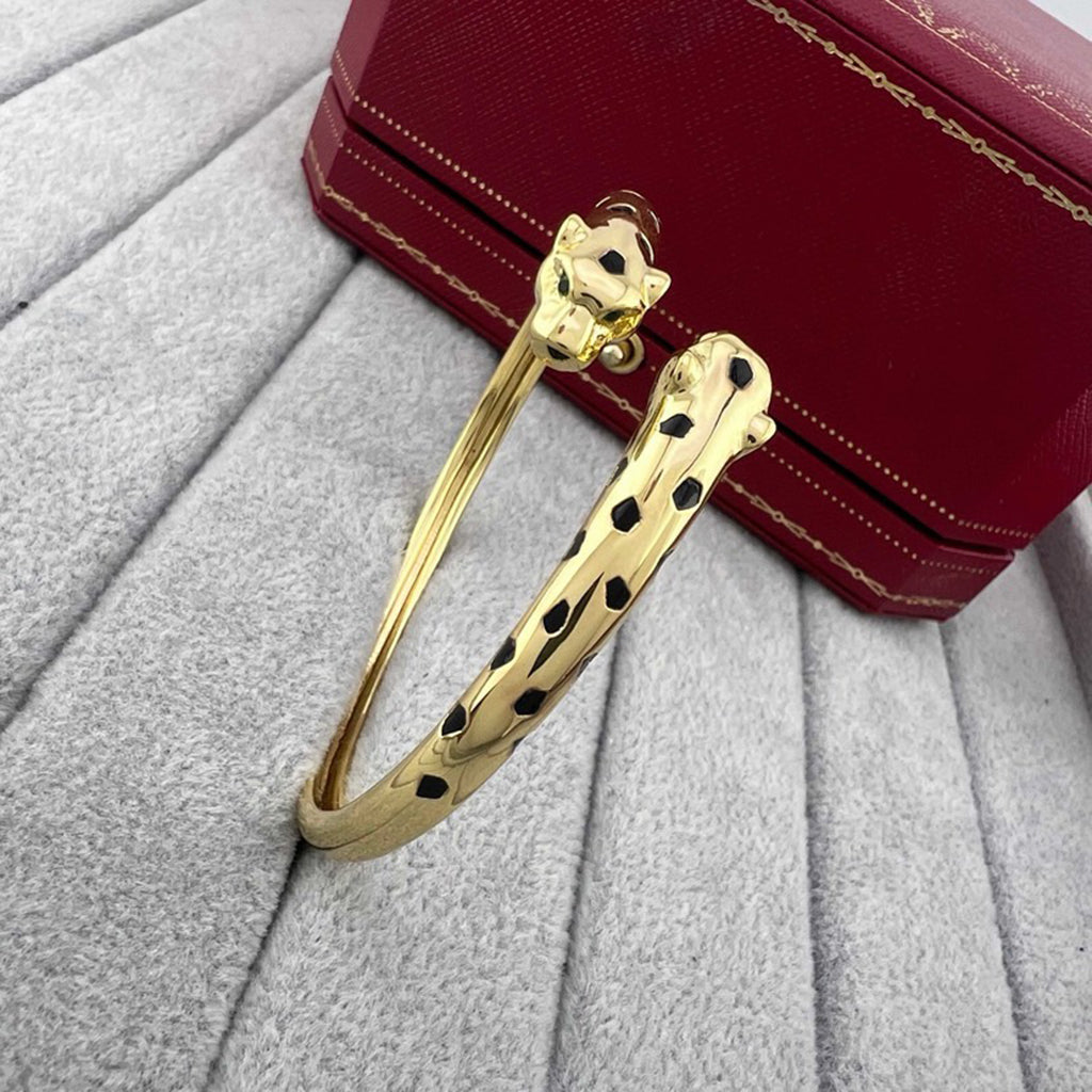 [⭐⭐JeweliWhal]PANTHERE DOUBLE HEADED OPEN BRACELET