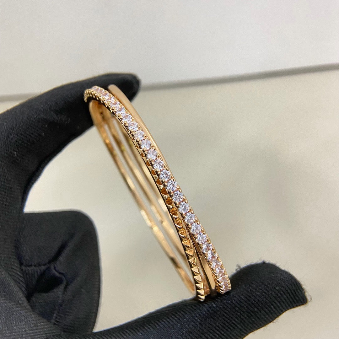 [⭐⭐JeweliWhal]ETINCELLE HALF-PAVED DIAMOND BRACELET