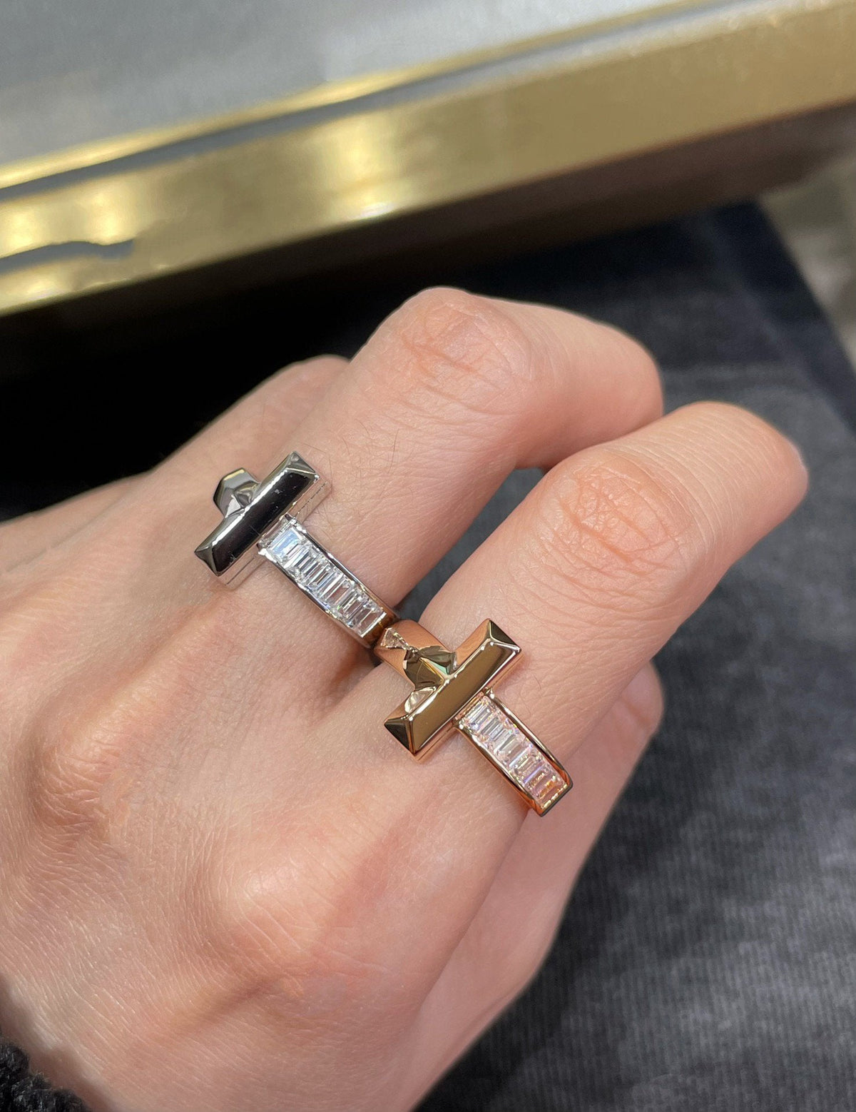 [JeweliWhal]T1 WIDE 4.5MM DIAMOND RING