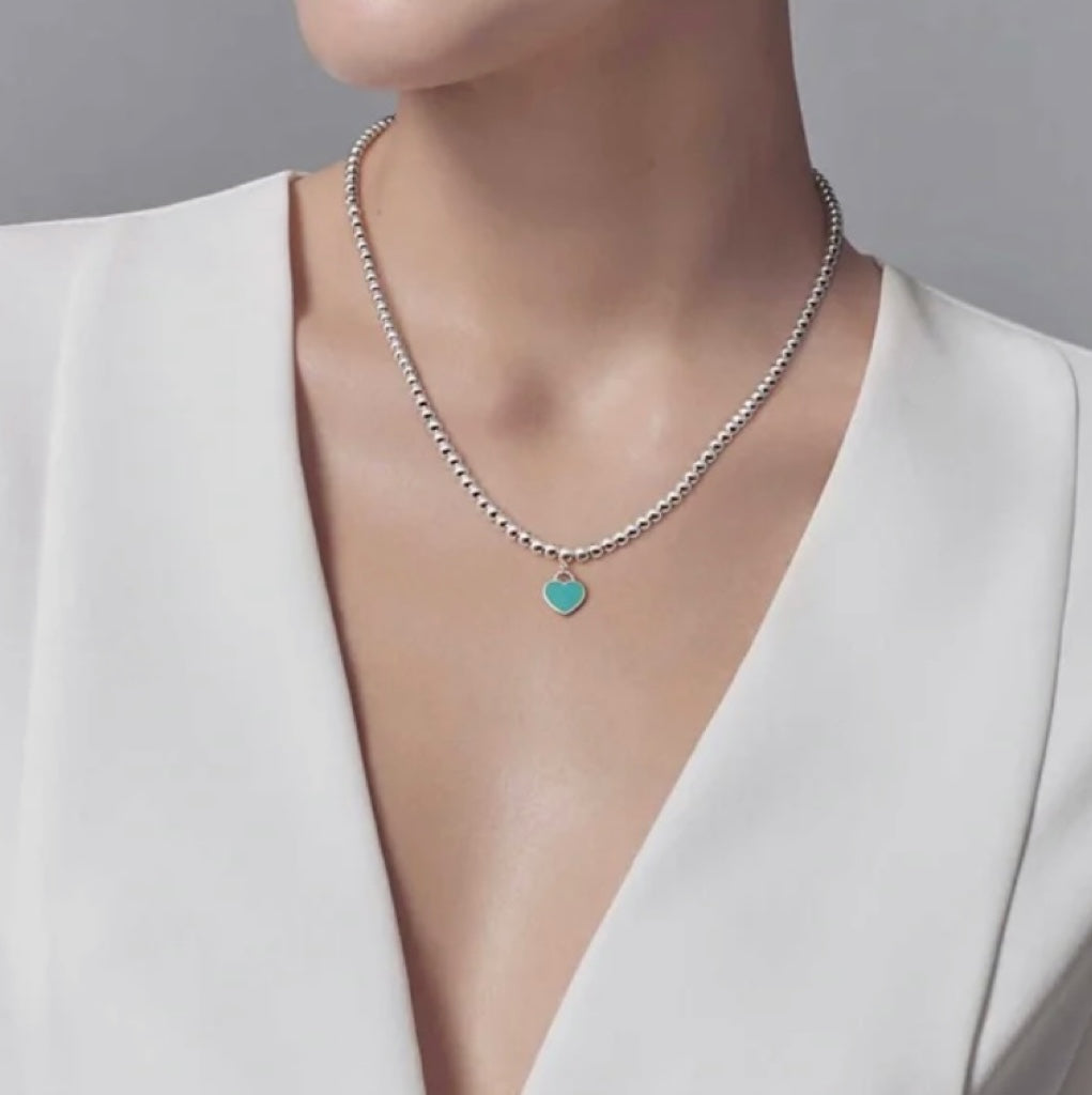 [JeweliWhal]RETURN TO TIF SILVER BEAD NECKLACE