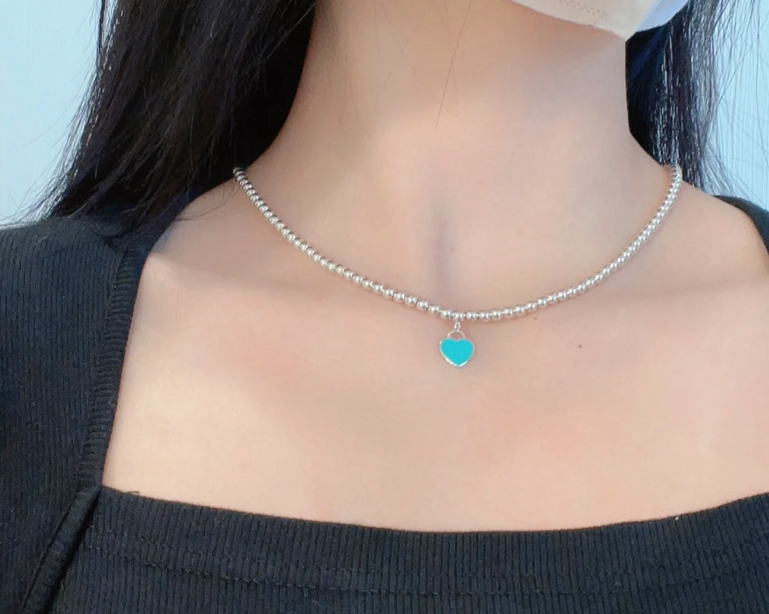 [JeweliWhal]RETURN TO TIF SILVER BEAD NECKLACE