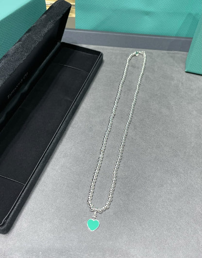 [JeweliWhal]RETURN TO TIF SILVER BEAD NECKLACE