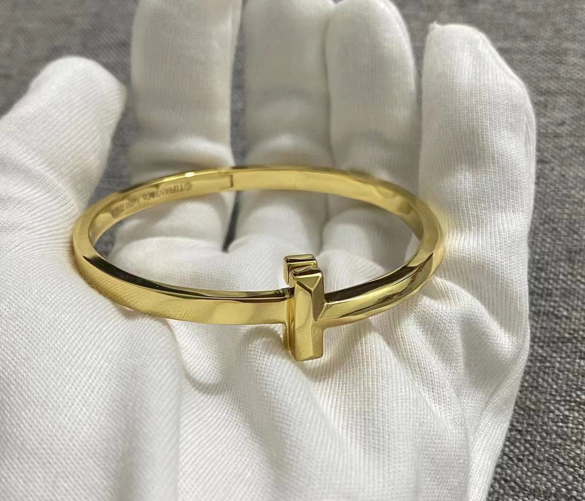 [JeweliWhal]T1 WIDE HINGED BANGLE BRACELET