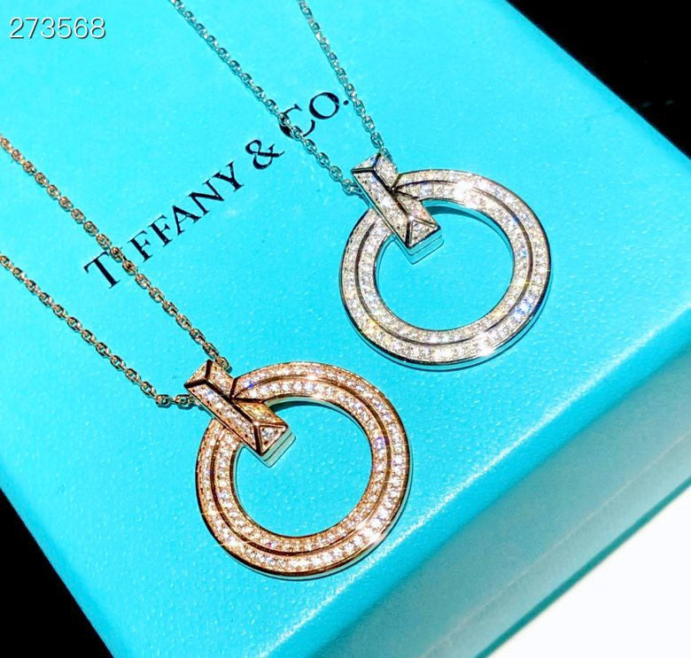 [JeweliWhal]T1 CIRCLE DIAMOND PAVED MEDIUM NECKLACE