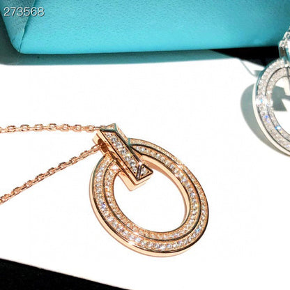 [JeweliWhal]T1 CIRCLE DIAMOND PAVED MEDIUM NECKLACE