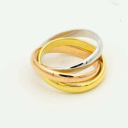 [⭐⭐JeweliWhal Jewelry]TRINITY RING GOLD PINK GOLD SILVER