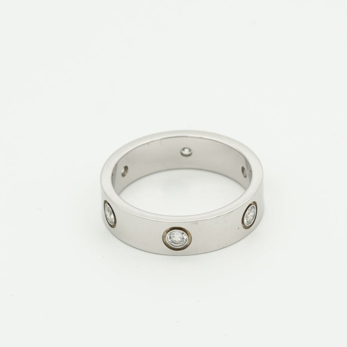 [⭐⭐JeweliWhal]LIEBESRING 5,5MM 6 DIAMANTEN SILBER