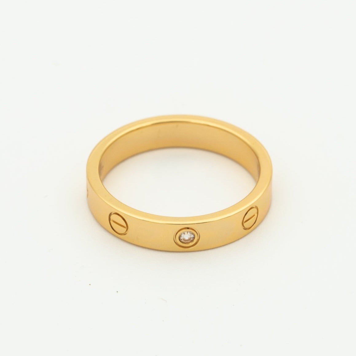 [⭐⭐JeweliWhal]LIEBESRING 4MM 1 DIAMANT ROSÉGOLD
