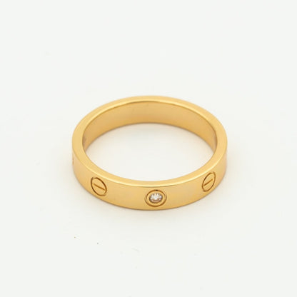 [⭐⭐JeweliWhal]LIEBESRING 4MM 1 DIAMANT ROSÉGOLD