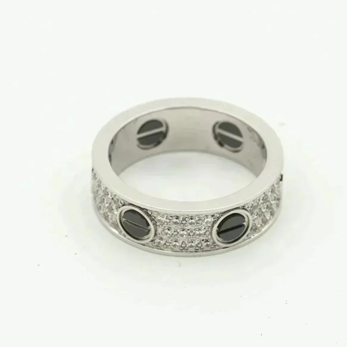 [⭐⭐JeweliWhal]LOVE RING 5,5 MM KERAMIK MIT DIAMANT-PAVÉ