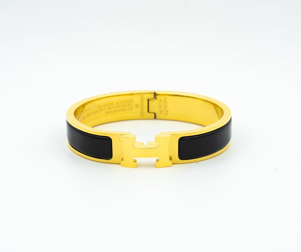[⭐⭐JeweliWhal]H BLACK BRACELET
