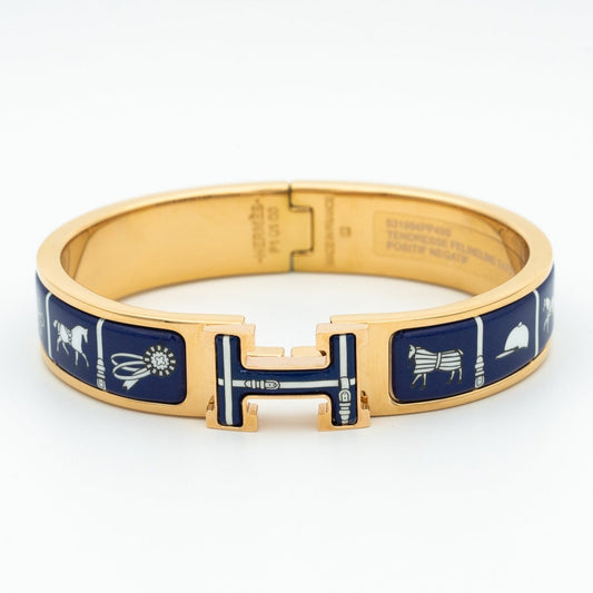 [⭐⭐JeweliWhal]H BRACELET BLUE CERAMIC