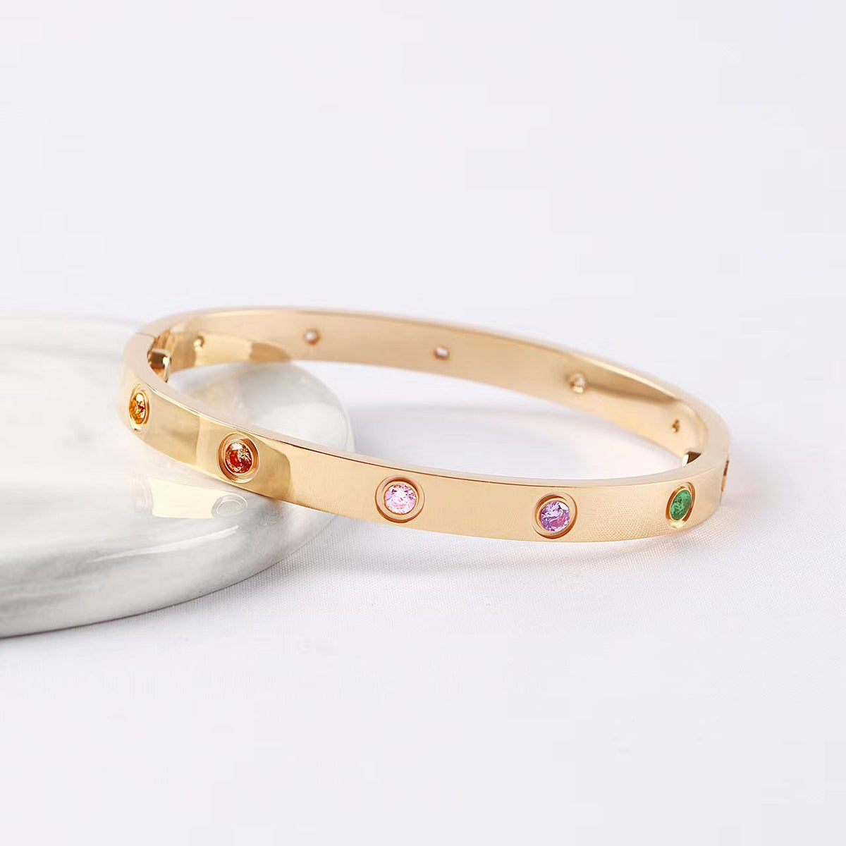 [⭐⭐JeweliWhal] 2026 RAINBOW LOVE BRACELET 6.1MM  10 DIAMONDS