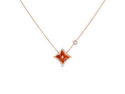 [⭐⭐JeweliWhal]STAR NECKLACE PINK GOLD 1 DIAMOND