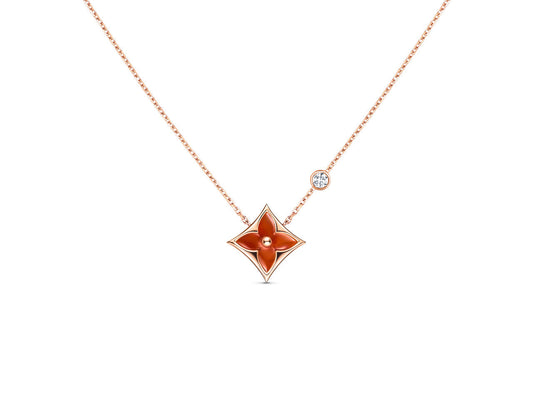 [⭐⭐JeweliWhal]STAR NECKLACE PINK GOLD 1 DIAMOND