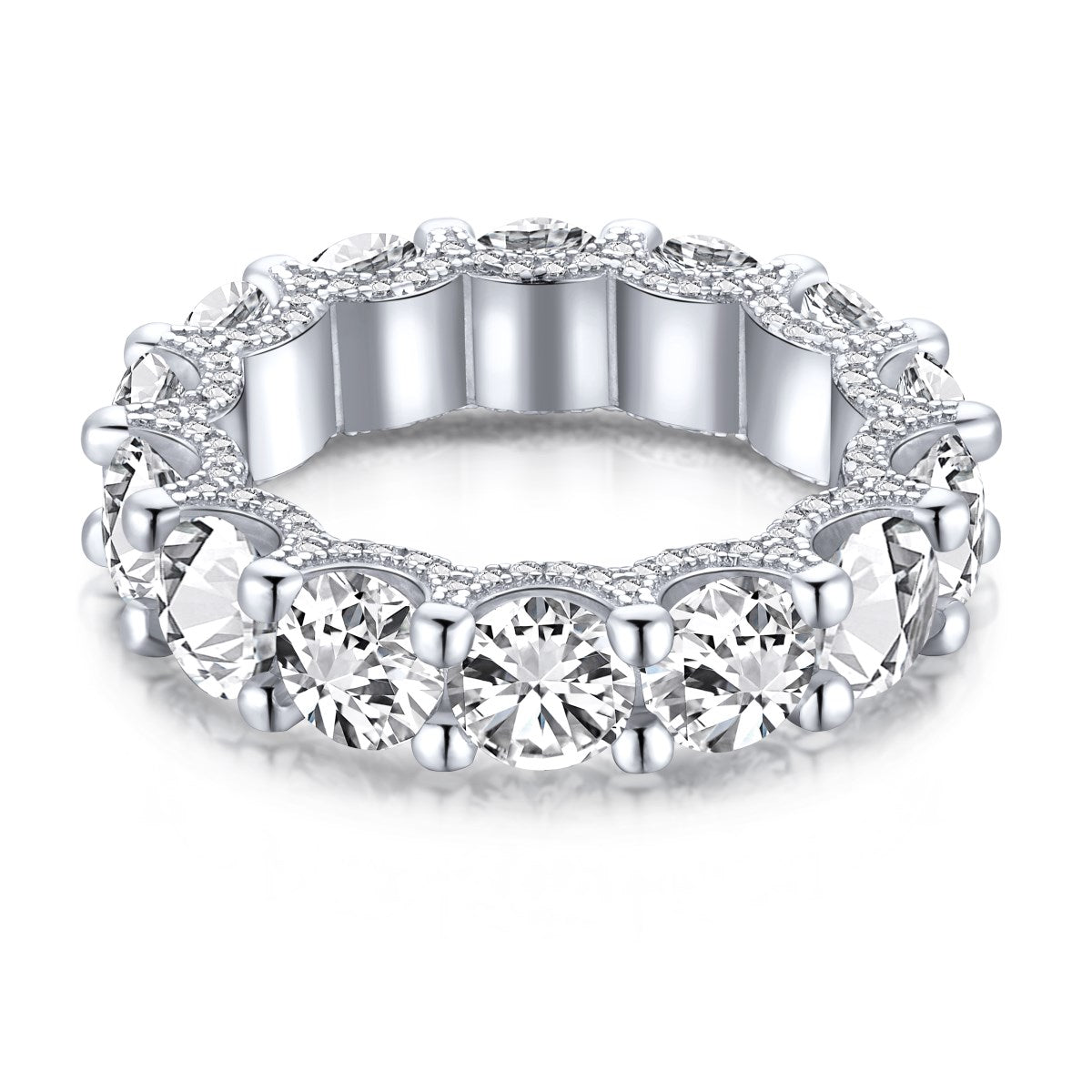 [Manual]Gorgeous Round Cut Tennis Ring