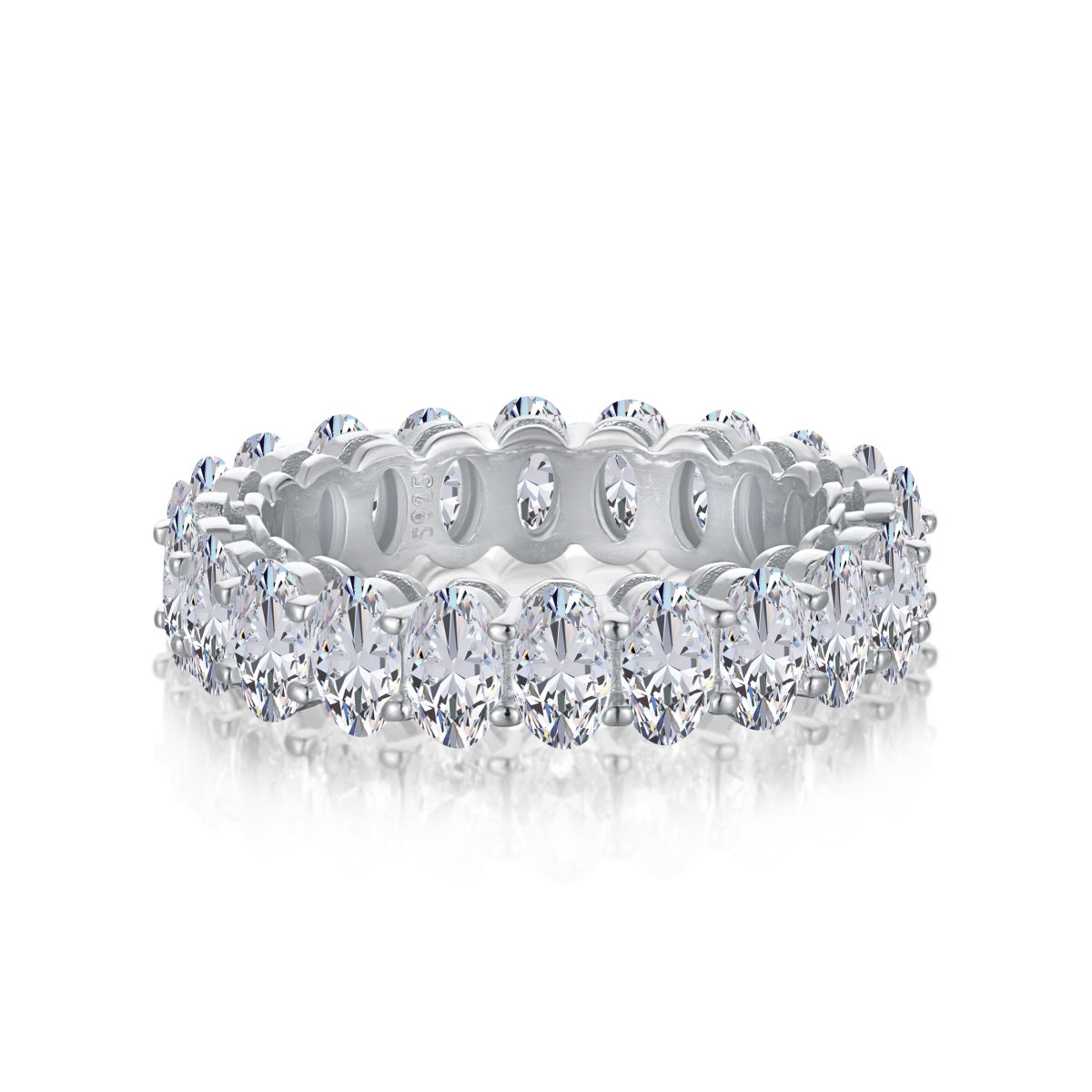 [Manual]Ornate Oval Cut Tennis Ring