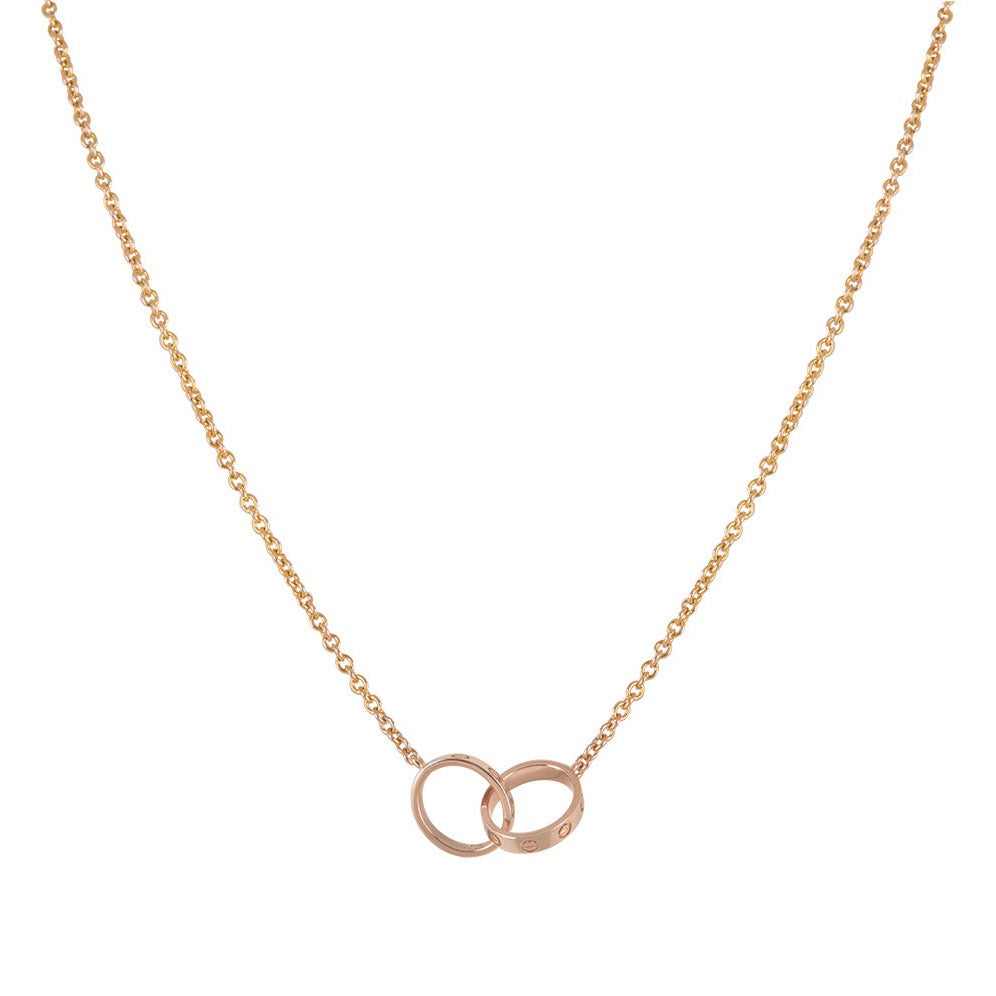 [⭐⭐JeweliWhal]LIEBESKETTE DOPPELRING ROSÉGOLD