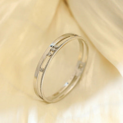 [⭐⭐JeweliWhal]Move Romane Diamond Bangle Bracelet