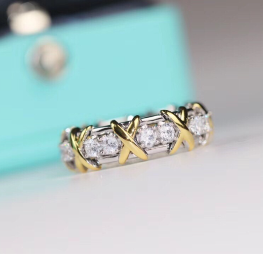 [⭐⭐JeweliWhal jewelrys]Classic Gold Diamond Ring