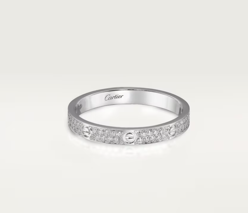 [⭐⭐JeweliWhal]LOVE RING 2.6mm-wide full-diamond ring silver