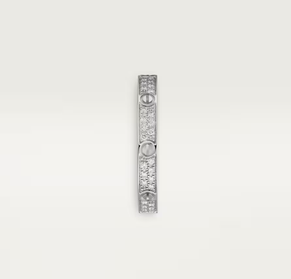 [⭐⭐JeweliWhal]LOVE RING 2.6mm-wide full-diamond ring silver