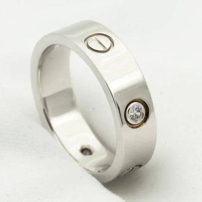 [⭐⭐JeweliWhal]LIEBESRING 5,5MM 3 DIAMANTEN SILBER