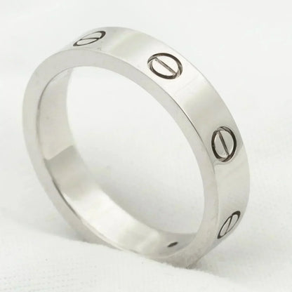 [⭐⭐JeweliWhal]LOVE RING 4MM 1 DIAMOND SILVER