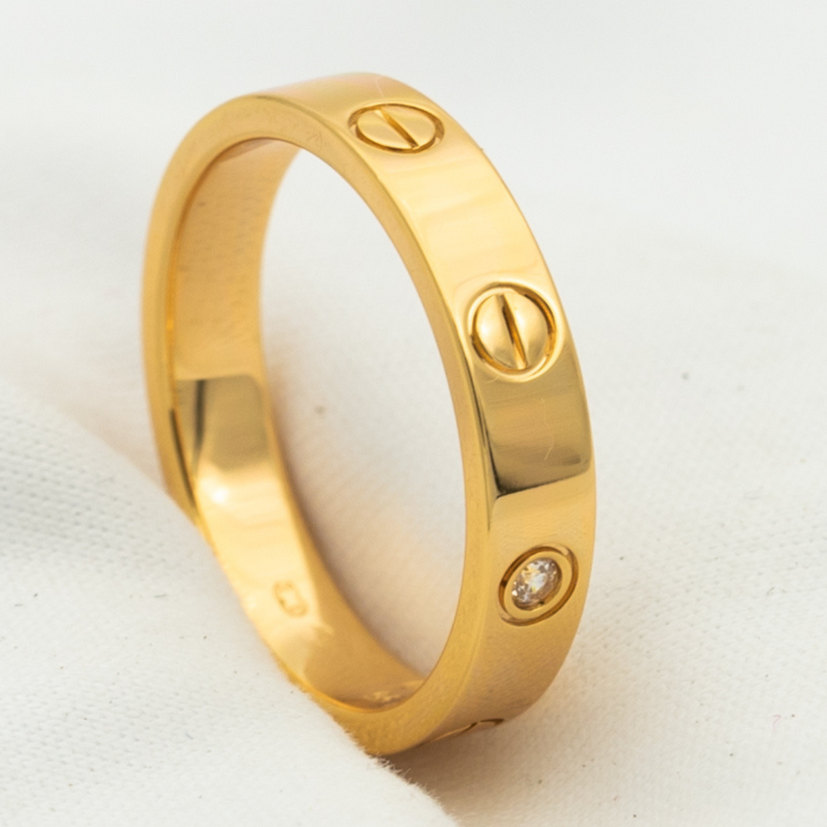 [⭐⭐JeweliWhal]LIEBESRING 4MM 1 DIAMANT ROSÉGOLD